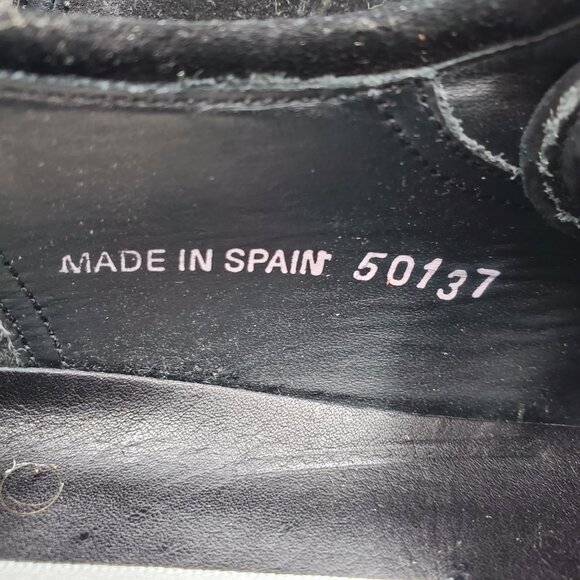 Mezlan Dress Shoes Mens 9.5 Black Suede Leather Split-toe Bluchers Derby Oxfords - Picture 12 of 14